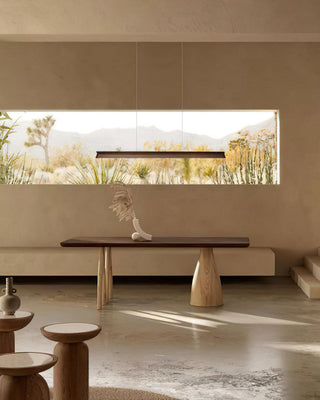 Blade Streamlined Wood Pendant Light