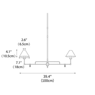 Yanfu Linear Industrial Brass Chandelier