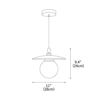 Zen Orb Oriental Wood Pendant Light