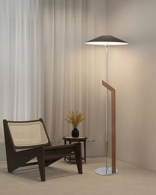 Zen Arc Minimalist Wood Floor Light