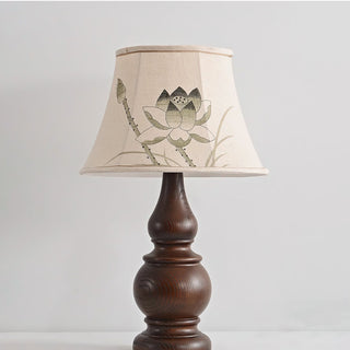 Zen Lotus Vintage Wood Table Light