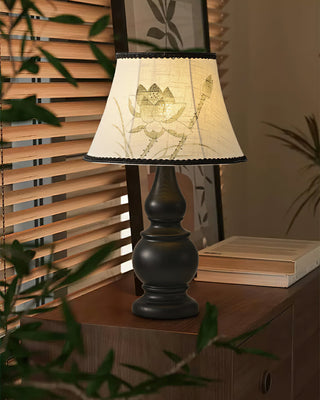 Zen Lotus Vintage Wood Table Light