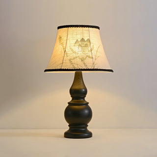 Zen Lotus Vintage Wood Table Light