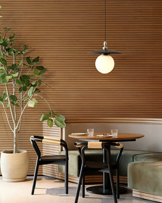 Zen Orb Oriental Wood Pendant Light