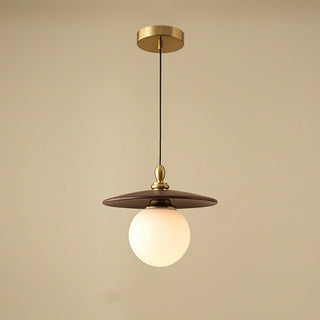 Zen Orb Oriental Wood Pendant Light