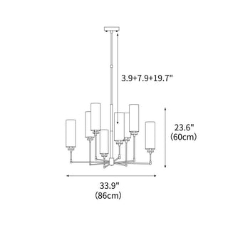 Ziyi Elegant Brass Chandelier