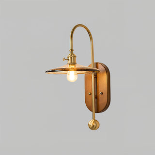 Lila Vintage Wood  Brass Wall Sconce