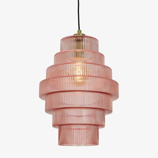Kaleon Retro Glass Pendant Light - Glass Accents Art Deco Design for Dining and Living Room Ambiance