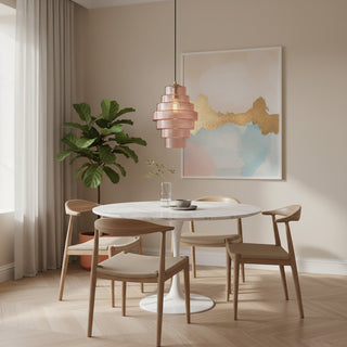 Kaleon Retro Glass Pendant Light - Glass Accents Art Deco Design for Dining and Living Room Ambiance