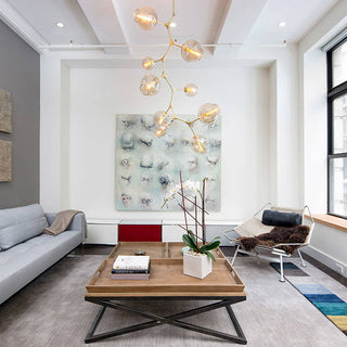 Bifurcation Contemporary Glass Chandelier