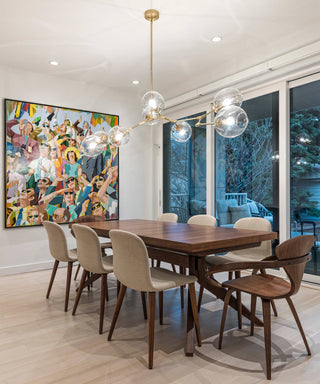 Bifurcation Contemporary Glass Chandelier