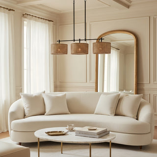 Ravelo Rustic Drum Pendant Light with Sculptural Metal Design for Dining and Living Spaces