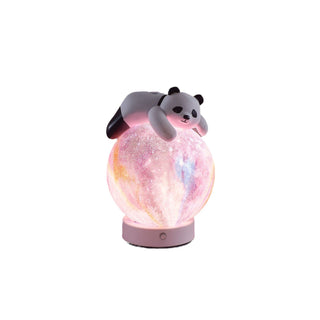 Contemporary Creative Rechargeable Iron Resin PLA Ball Moon Planet Bear Panda Rabbit LED Table Lamp Night Light For Bedside
