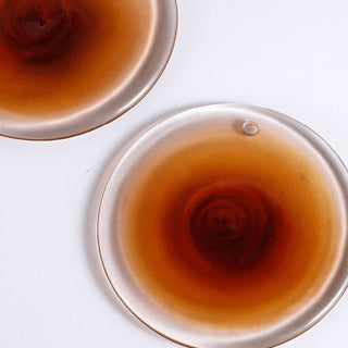 Murano Glass Chandelier — Mid-Century Modern Amber Tiered Lighting