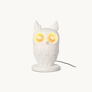 Kael Owl Resin Sculptural Table Lamp